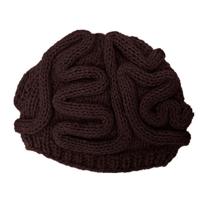 Bonnet cerveau apparent marron fonce