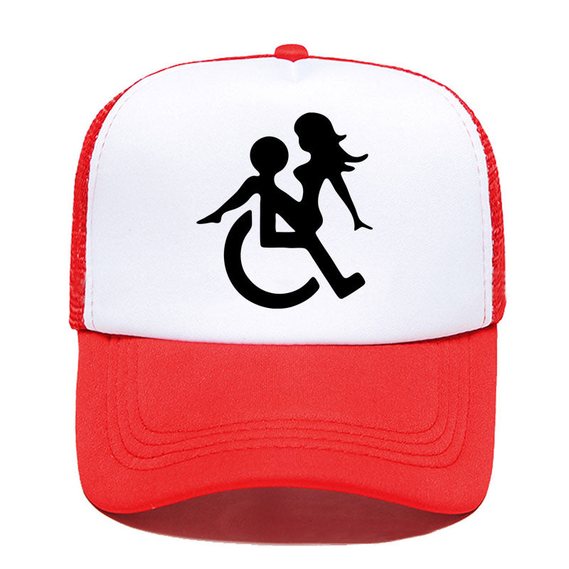 Casquette beauf | Logo handicapé rouge
