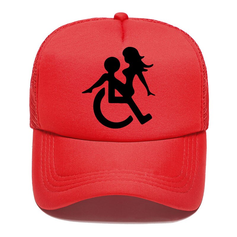 Casquette beauf | Logo handicapé rouge