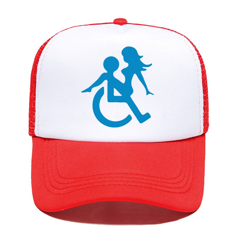 Casquette beauf | Logo handicapé rouge