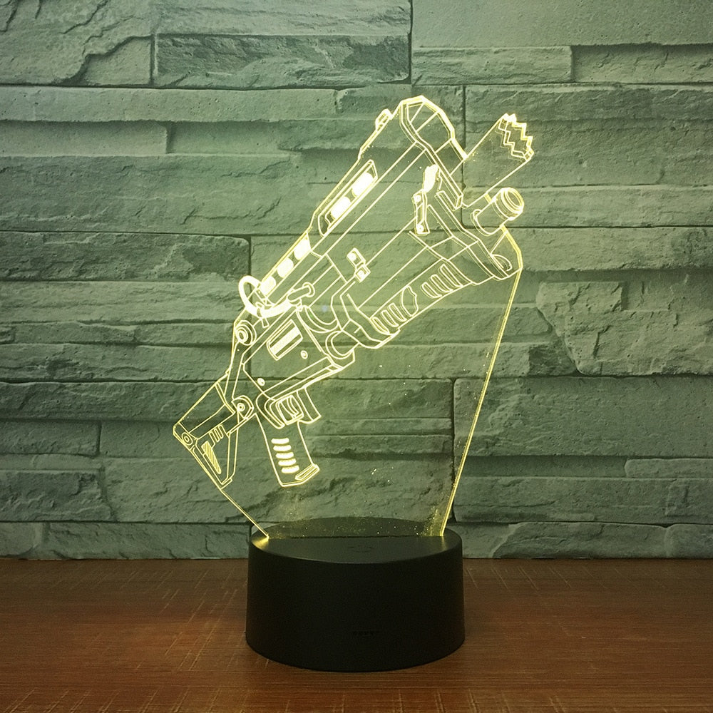 Lampe beauf armes à feu 3D