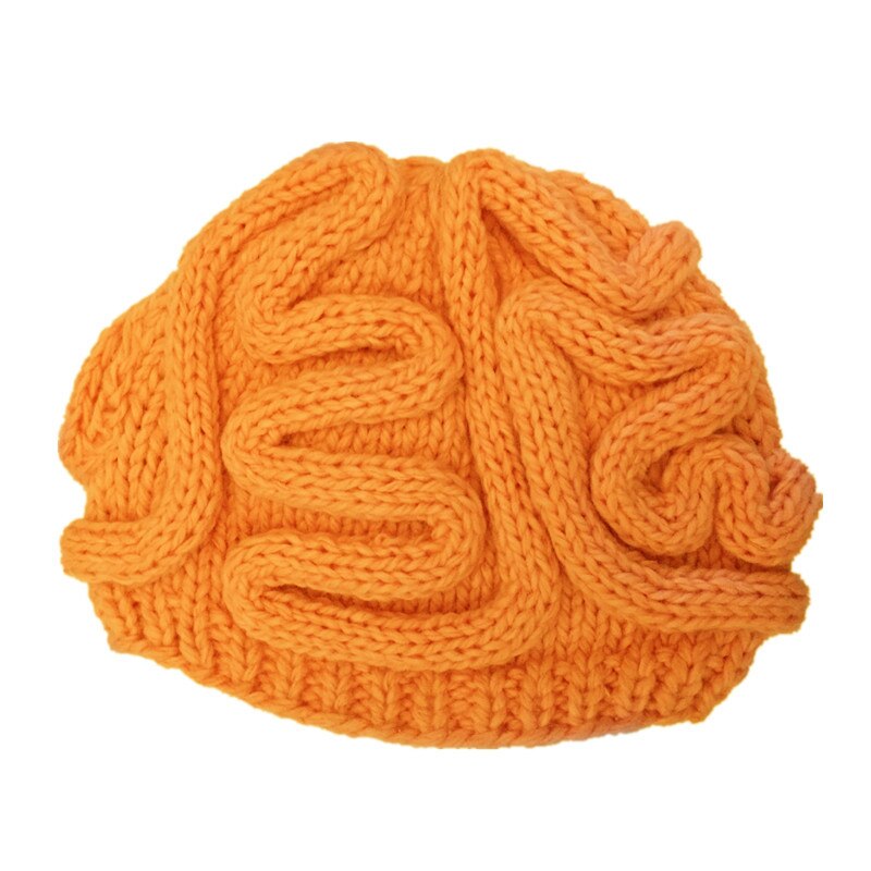 Bonnet cerveau apparent orange