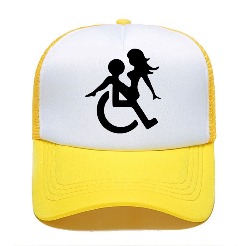 Casquette beauf | Logo handicapé jaune