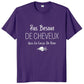 T-Shirt beauf | T-shirt "Pas besoin de cheveux avec ce corps de rêve" violet