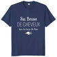 T-Shirt beauf | T-shirt "Pas besoin de cheveux avec ce corps de rêve" bleu foncé