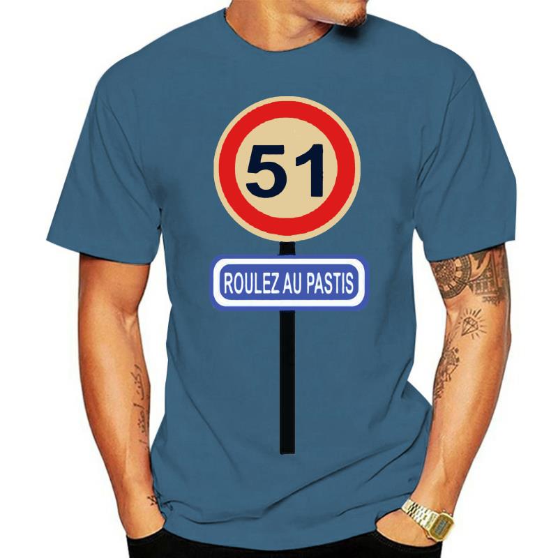 T-Shirt beauf | T-shirt pastis 51 "Roulez au pastis" bleu