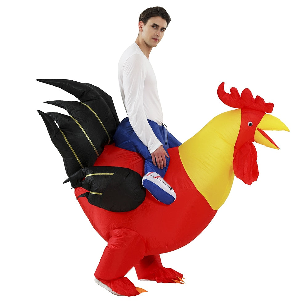 Costume beauf | Homme sur un coq