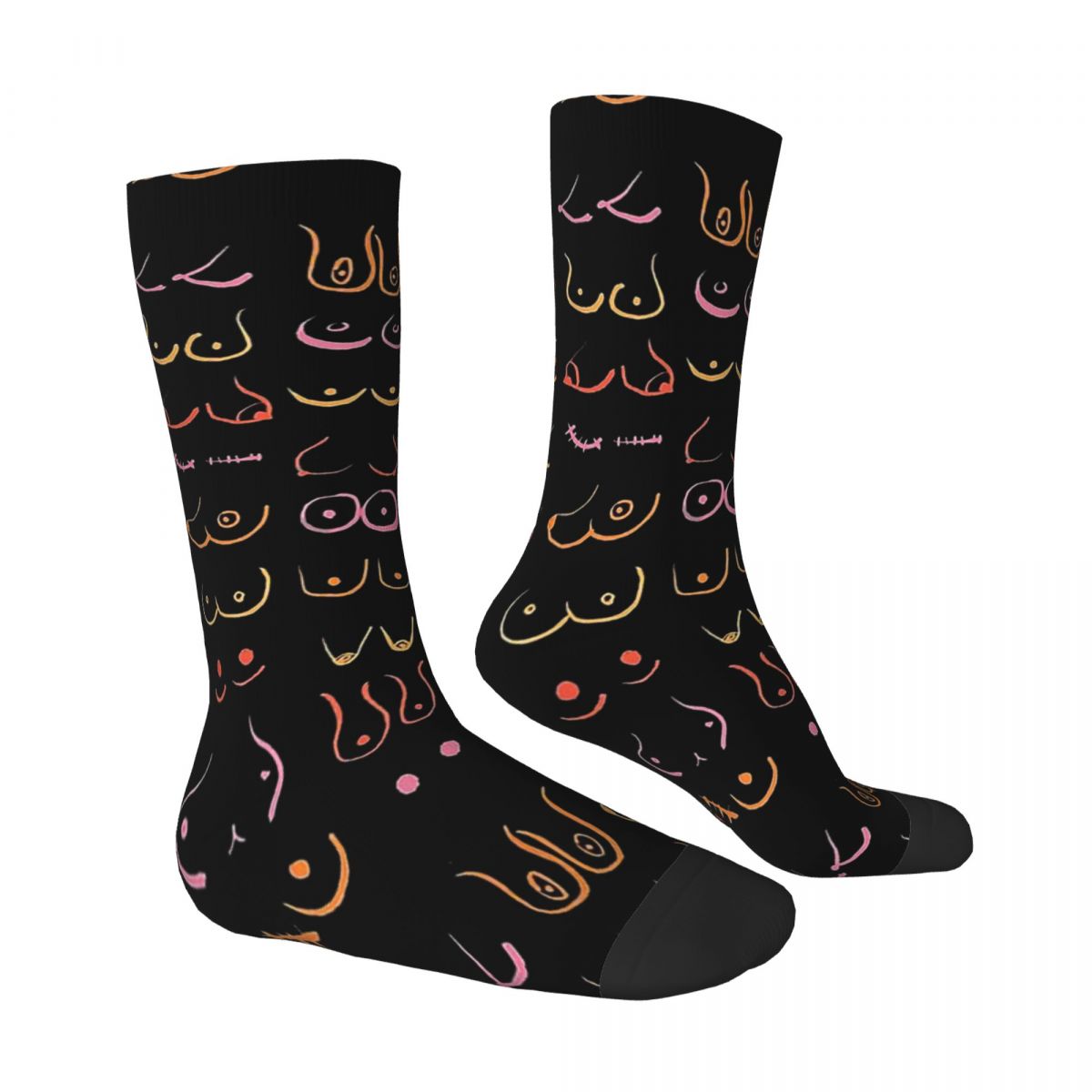 Chaussettes Beauf noir | Seins nus colorés