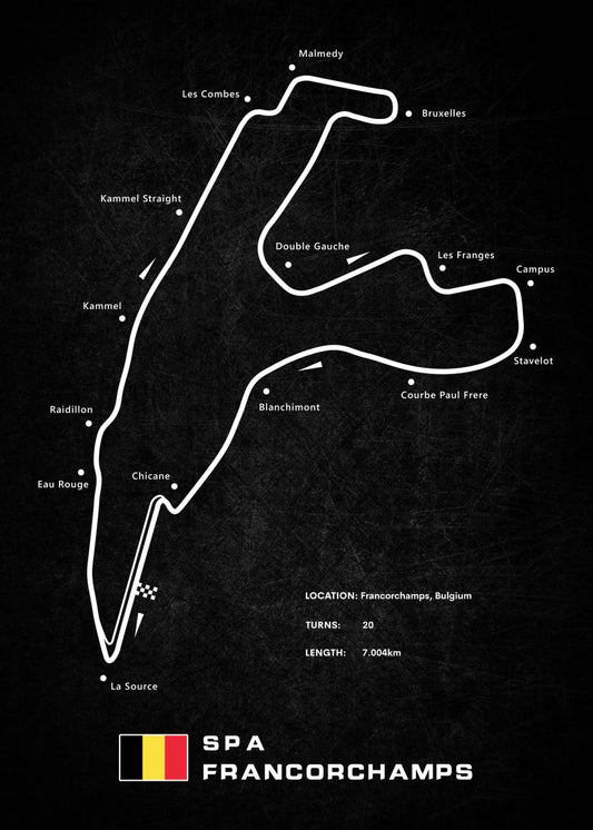 Poster beauf | Poster circuit Formule 1