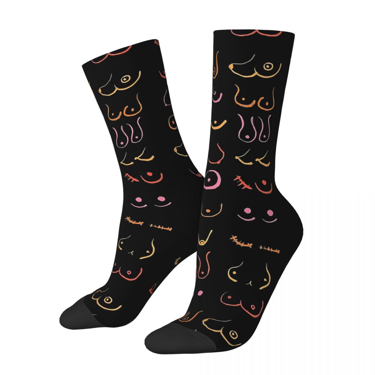 Chaussettes Beauf noir | Seins nus colorés