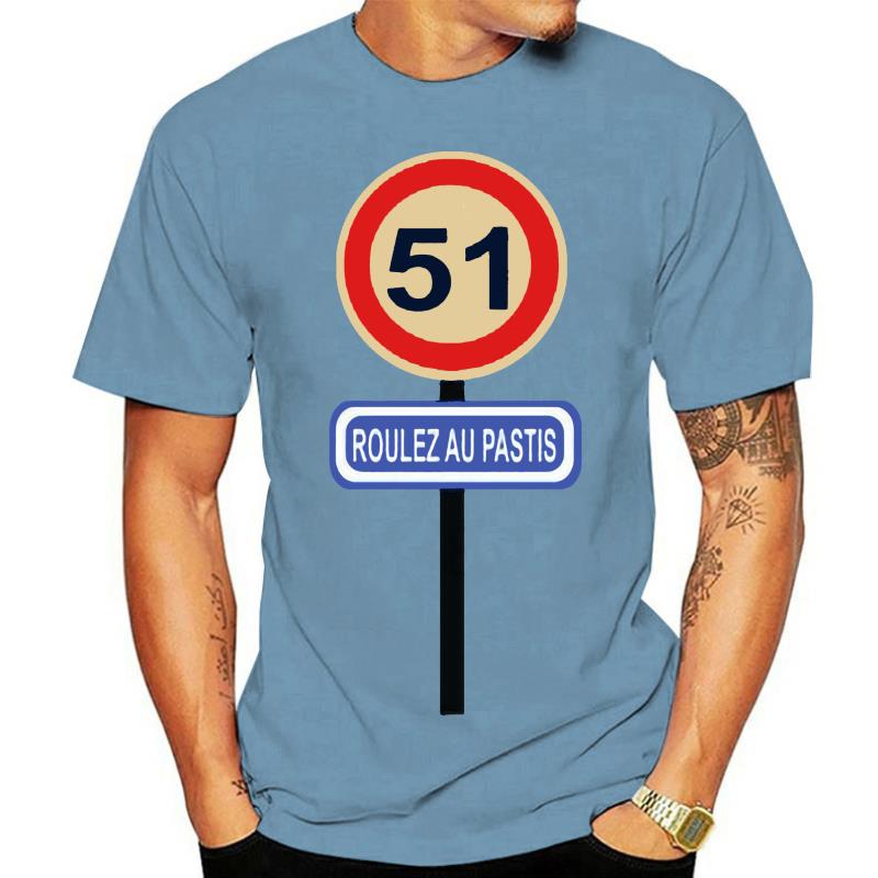 T-Shirt beauf | T-shirt pastis 51 "Roulez au pastis" bleu