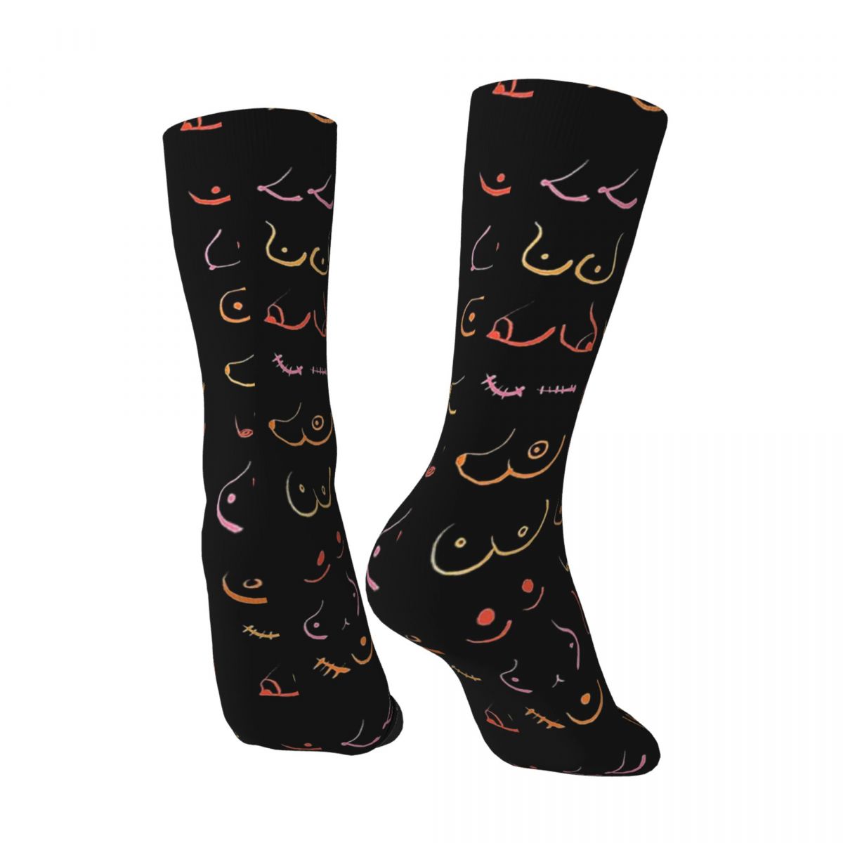 Chaussettes Beauf noir | Seins nus colorés