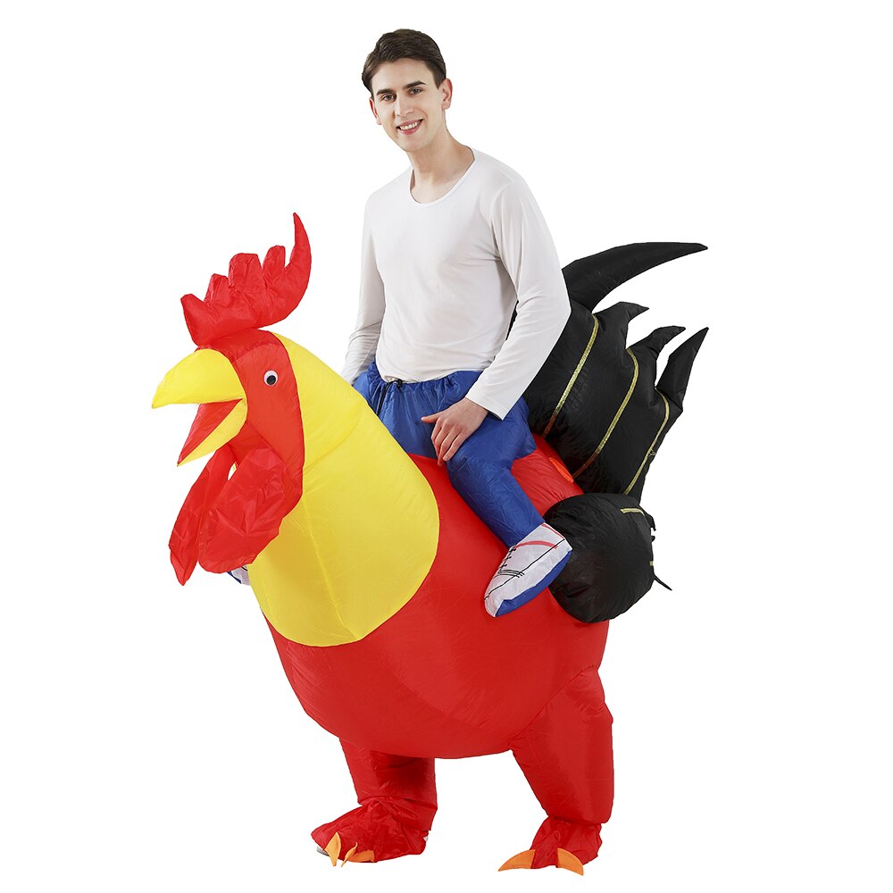 Costume beauf | Homme sur un coq