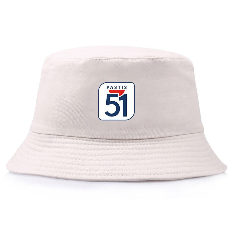 Summer Pastis 51 Men Bucket Hats Women Girl Boy Reversible Bob Hat Unisex Outdoor Cotton Summer Fisherman Caps Fishing Beach Hat