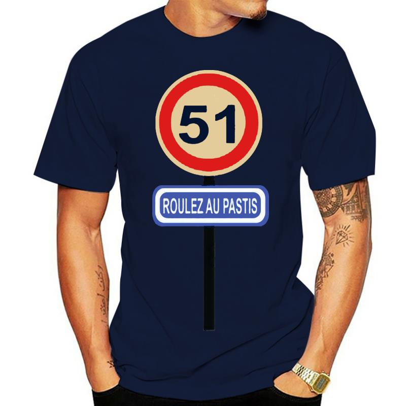 T-Shirt beauf | T-shirt pastis 51 "Roulez au pastis" bleu marine