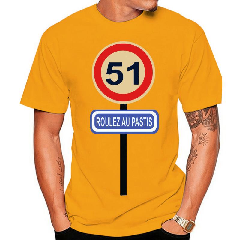 T-Shirt beauf | T-shirt pastis 51 "Roulez au pastis" orange